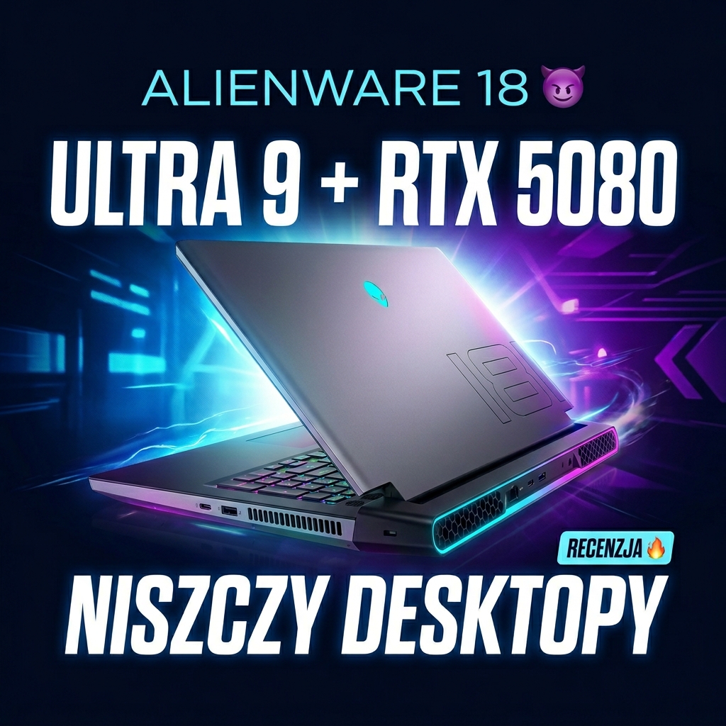 Dell Alienware 18 Area-51 z Core Ultra 9 275HX i RTX 5080 — recenzja laptopa, który bije niejednego desktopa