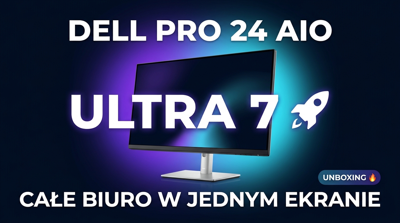 Otwieram Dell Pro 24 All-in-One QC24250 z Core Ultra 7 265 — komputer, który schował całe biuro w jednym ekranie. Unboxing od Ar