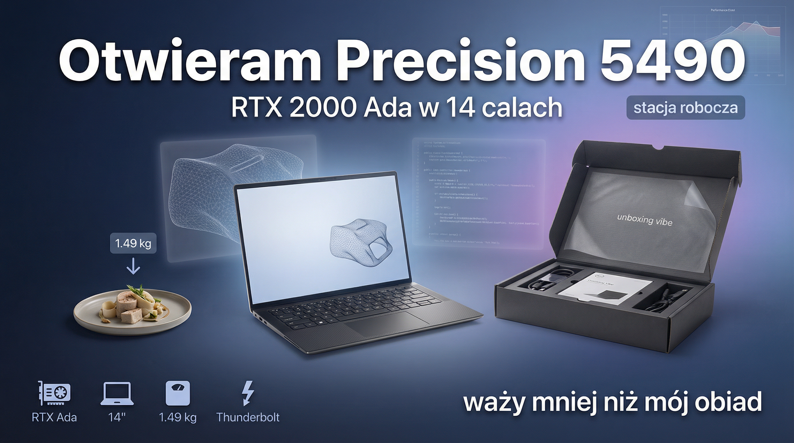 Otwieram Dell Precision 5490 z RTX 2000 Ada – stacja robocza, która waży mniej niż mój obiad