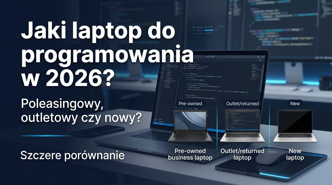 Jaki laptop do programowania w 2026 – poleasingowy, outletowy czy nowy? Szczere porównanie od sprzedawcy, który codziennie dorad