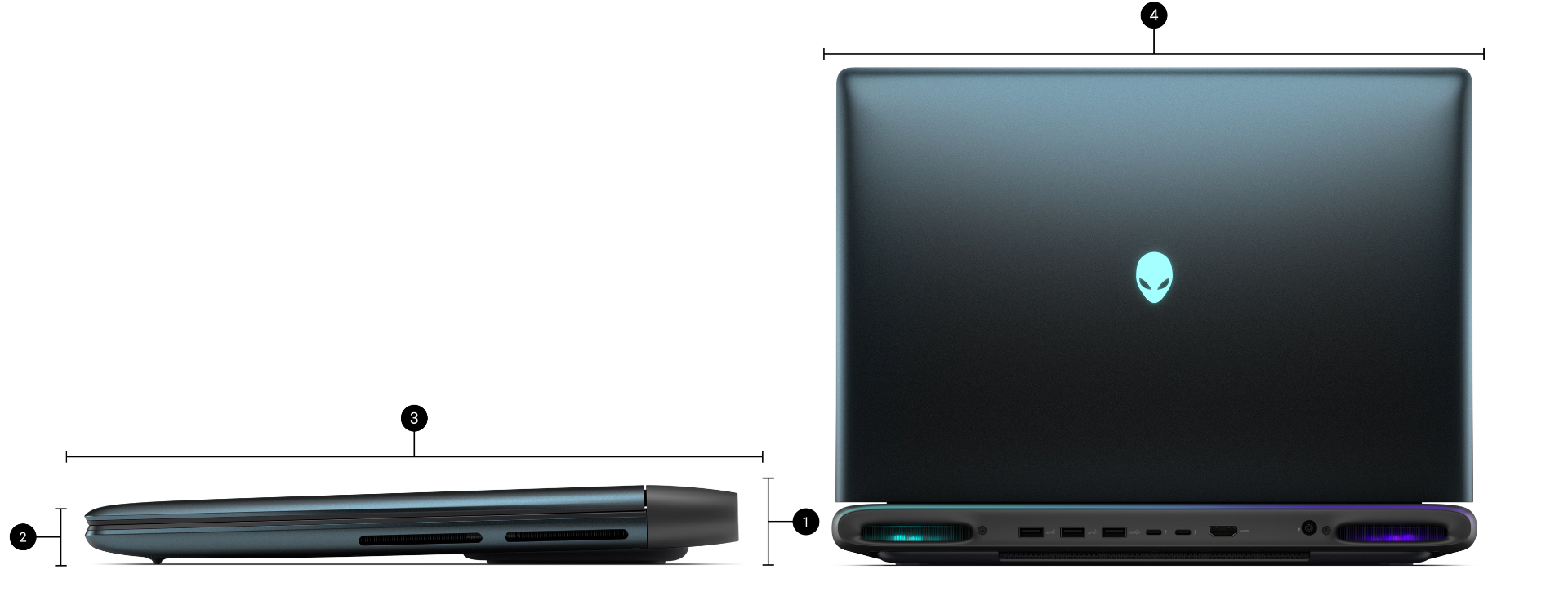 wymiary gamingowego laptopa AA16250