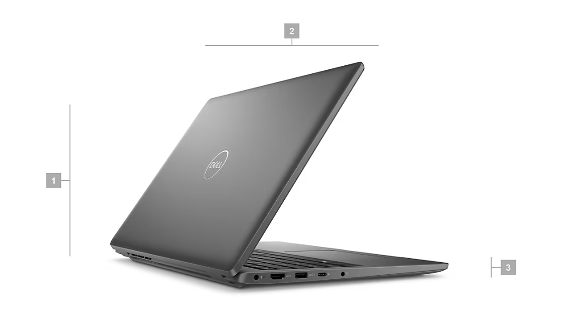 Wymiary Dell Latitude 3540 - szczegółowy widok