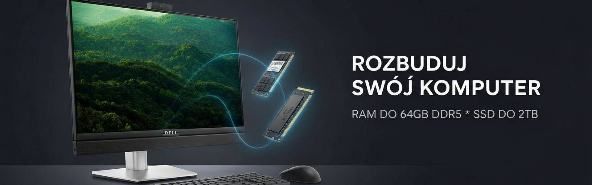 Dell Pro 24 AIO QB24250 - rozbudowa RAM do 64GB i SSD do 2TB