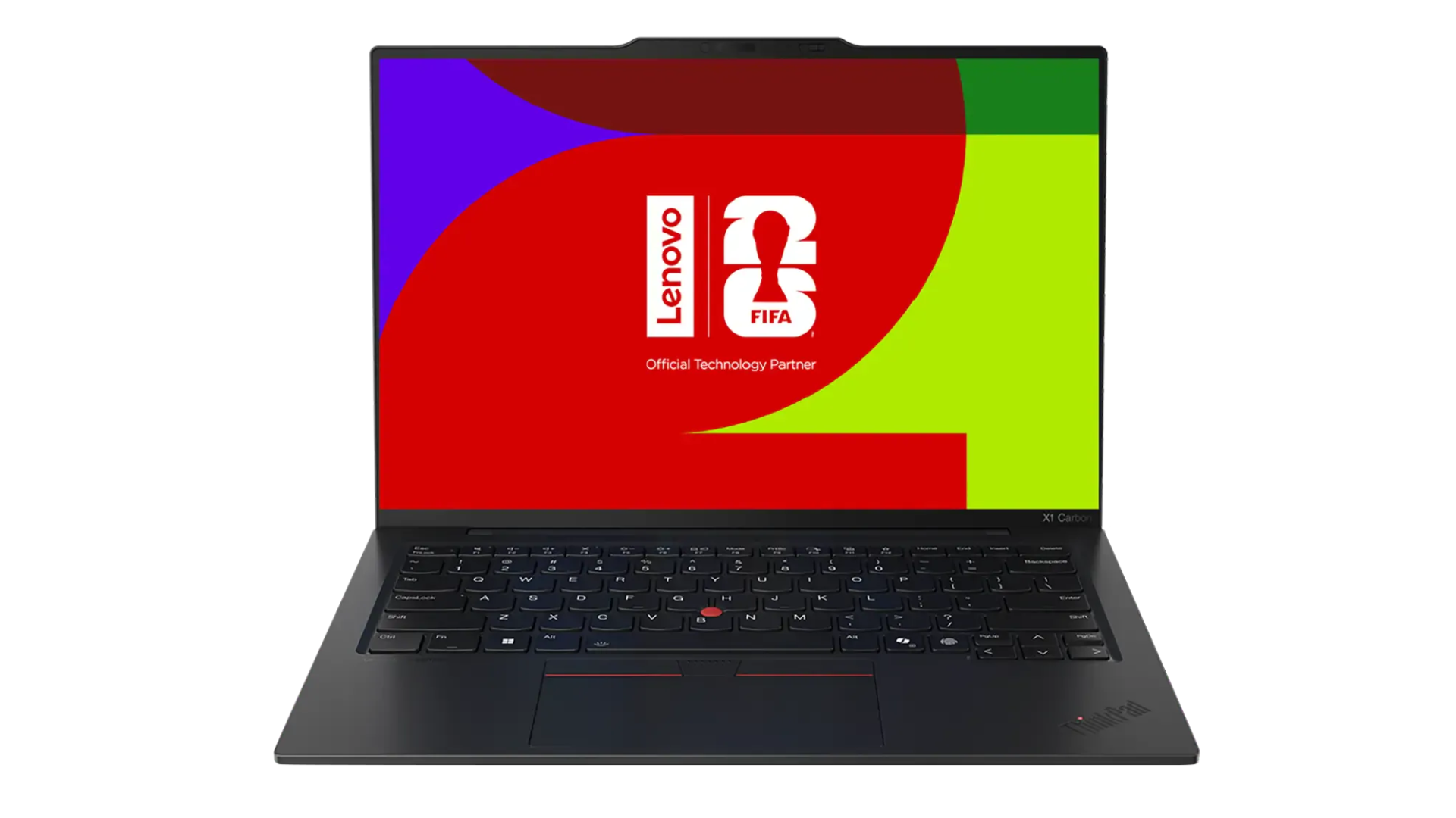 Lenovo ThinkPad – zbliżenie na TrackPoint między klawiszami, czerwony punkt sterujący