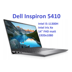 Dell Inspiron 5410 i5-11300H 16GB 512SSD 14" FHD 1920x1080 matt Kam WiFi BT Win11PL Gw12mc