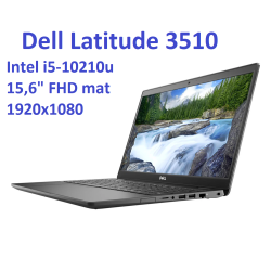 Dell Latitude 3510 i5-10210u 8GB 256SSD 15,6 FHD 1920x1080 matt WiFi BT Kam win10pro GW12mc