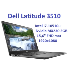 Dell Latitude 3510 i7-10510u 8GB 1TB SSD 15,6 FHD 1920x1080 matt Nvidia MX230 WiFi BT Kam win10pro GW12mc