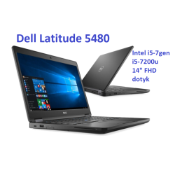 DELL LATITUDE 5480 i5-7200u 8GB 128SSD 14 FULL HD DOTYK 1920x1080 MATT  KAM WiFi BT WIN10PRO GW12mc