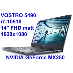 Dell Vostro 5490 i7-10510 8GB 512SSD 14 FHD 1920x1080 GeForce MX250 2GB Kam WiFi BT Win10 gw12mc