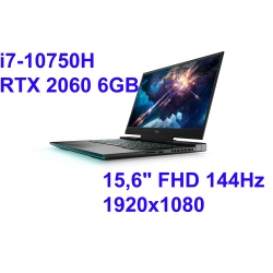 DELL Gaming 15 G7 7500 i7-10750H 16GB 1TB SSD 15,6 FULL HD 1920x1080 144Hz MATT GeForce RTX 2060 6GB Kam WiFi BT WIN10PL GW12mc