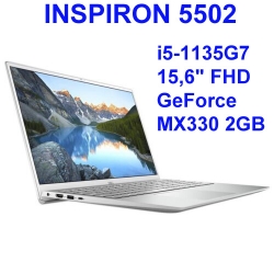 Dell Inspiron 5502 i5-1135G7 8GB 512SSD 15,6 FHD 1920x1080 matt GeForce MX330 2GB WiFi BT Win10 gw12mc
