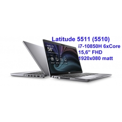 Dell Latitude 5511(5510) i7-10850H 16GB 1TB SSD 15,6 FHD 1920x1080 matt WiFi BT Kam win10pro GW12mc