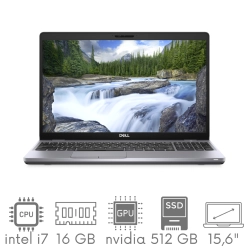 Dell Latitude 5511 (5510) i7-10850H 16GB 512GB SSD 15,6" FHD 1920x1080 Geforce MX250 2GB WiFi BT Kam win10pro GW12mc