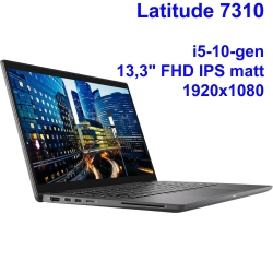 Dell Latitude 7310 i5-10210u 8GB 256SSD 13,3 FHD 1920x1080 matt WiFi BT Kam win10/11pro GW12mc