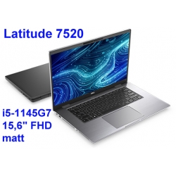 Dell Latitude 7520 i5-1145G7 16GB 2TB SSD 15,6 FHD 1920x1080 matt Intel IRIS Xe WiFi BT Kam win10pro GW12mc