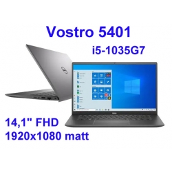 Dell Vostro 5401 i5-1035G7 8GB 1TB SSD 14 FHD 1920x1080 Kam WiFi BT Win10pro gw12mc