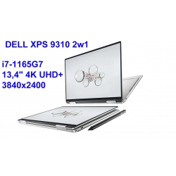 Bezramkowy ultrabook 2w1 Dell XPS 9310 i7-1165G7 16GB 512SSD 13,4 4K UHD+ 3840x2400 dotyk Iris Xe WiFi BT Kam win10/11 PL Gw12mc