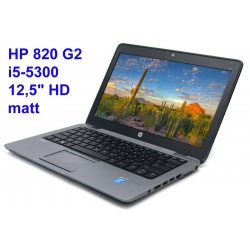 Aluminiowy ultrabook HP Elitebook 820 G2 i5-5300u 8GB 512SSD 12,5 HD matt Kam WiFi BT win10p gw12mc