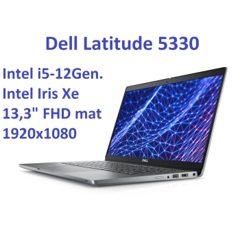 Dell Latitude 5330 i5-1245U 16GB 256SSD 13,3” FHD 1920x1080 MATT WiFi BT WIN11Pro GW12mc