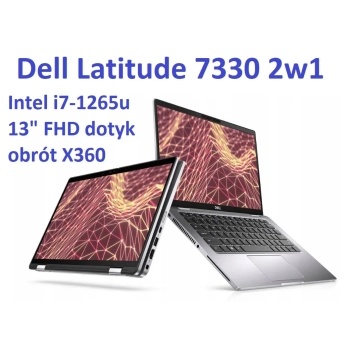 2w1 DELL Latitude 7330 i7-1265u 16 1TB SSD 13,3" FHD 1920x1080 Dotyk x360 WiFi Kam Bt Win11pro Gw12mc