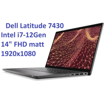 Dell Latitude 7430 i7-1265U 32GB 1TB SSD 14'' FHD 1920x1080 matt WiFi BT Kam win11pro GW12mc