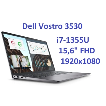 Dell Vostro 3530 i7-1355U 16GB 512 SSD 15,6" FHD 1920x1080 Kam WiFi BT Win11 gw12mc