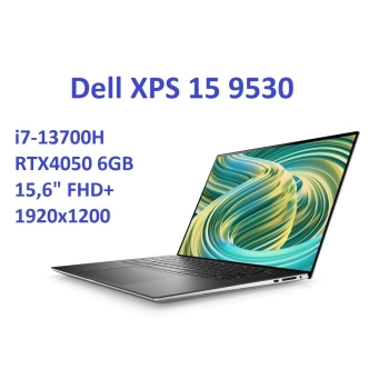 Ultrabook aluminiowy Dell XPS 9530 i7-13700H 64GB 1TBSSD 15,6" FHD+ 1920x1200 GeForce RTX4050 6GB WiFi BT Kam Win11 Gw12mc