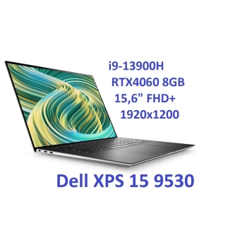 Ultrabook aluminiowy Dell XPS 9530 i9-13900H 32GB 1TBSSD 15,6" FHD+ 1920x1200 GeForce RTX4060 8GB WiFi BT Kam Win11 Gw12mc