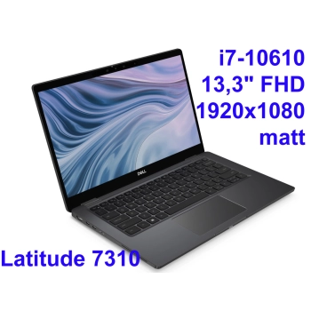 Dell Latitude 7310 i7-10610u 16GB 512SSD 13,3" FHD 1920x1080 matt WiFi BT Kam win10pro GW12mc