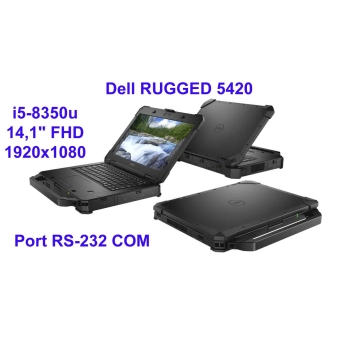 Pancerny Dell Latitude Rugged 5420 i5-8350u 8GB 256SSD 14" FHD 1920x1080 Dotyk Kam WiFi BT Win10pro gw12mc
