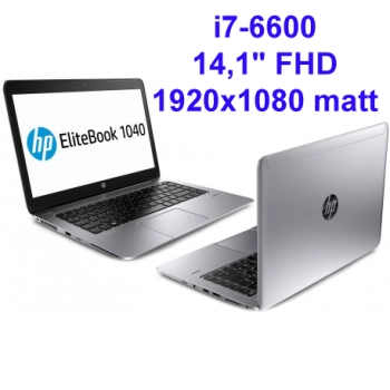HP Elitebook Folio 1040 G3 i7-6600u 8GB 1TB SSD 14 FHD 1920x1080 matt WiFi BT Kam win10pro gw12mc