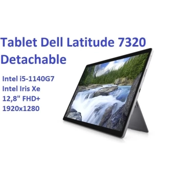 Tablet DELL Latitude 7320 Detachable i5-1140G7 16GB 256SSD 12,8" FHD+ 1920x1280 Touch WiFi BT Kam Win11pro GW12mc