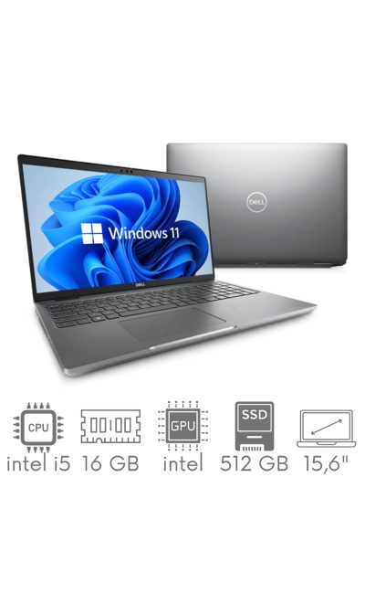 DELL Latitude 5530 i5-1245U 16GB 512 SSD 15,6" FHD 1920x1080 WiFi BT KAM Win11Pro Gw12mc
