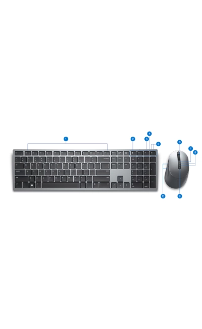 Dell Pro Plus Zestaw bezprzewodowy klawiatura + mysz KM7321W