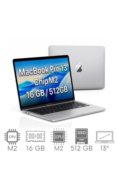 Apple MacBook Pro 13 A2338 M2 16GB 512GB SSD 13,3" Retina 2560x1600 WiFi BT Kam MacOS Tahoe PL Gw12mc