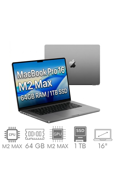 Apple MacBook Pro 16 2023 A2780 M2 MAX 64GB 1TB SSD 16,2" Liquid Retina XDR 3456x2234 WiFi BT Kam MacOS Tahoe PL Gw12mc