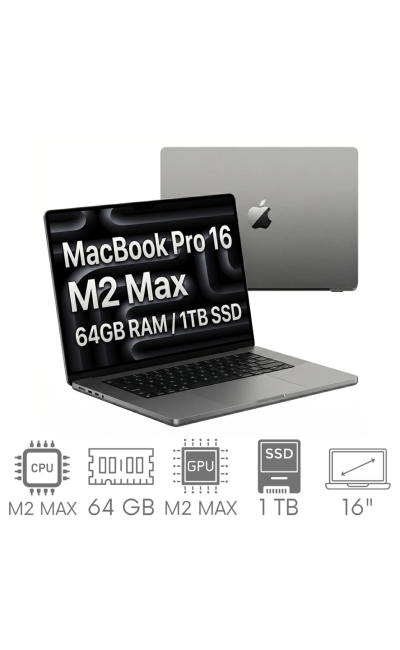 Apple MacBook Pro 16 2023 A2780 M2 MAX 64GB 1TB SSD 16,2" Liquid Retina XDR 3456x2234 WiFi BT Kam MacOS Tahoe PL Gw12mc