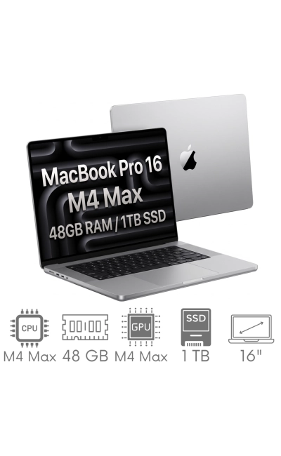 Apple MacBook Pro 16 2024 A3186 M4 Max 48GB 1TB SSD 16,2" Liquid Retina XDR 3456x2234 WiFi BT Kam MacOS Tahoe PL Gw12mc