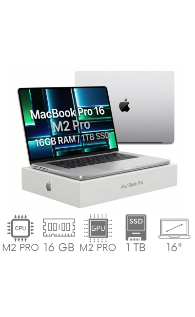 Apple MacBook Pro 16 2023 A2780 M2 PRO 16GB 1TB SSD 16,2" Liquid Retina XDR 3456x2234 WiFi BT Kam MacOS Tahoe PL Gw12mc