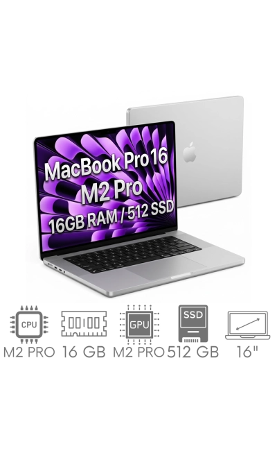 Apple MacBook Pro 16 2023 A2780 M2 PRO 16GB 512 SSD 16,2" Liquid Retina XDR 3456x2234 WiFi BT Kam MacOS Tahoe PL Gw12mc
