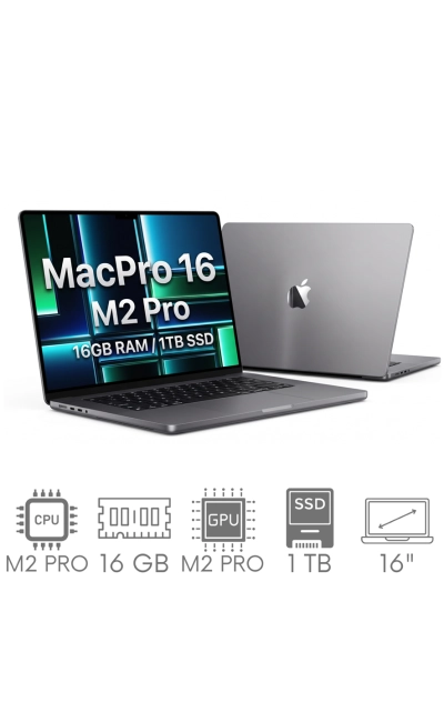 Apple MacBook Pro 16 2023 A2780 M2 PRO 16GB 1TB SSD 16,2" Liquid Retina XDR 3456x2234 WiFi BT Kam MacOS Tahoe PL Gw12mc