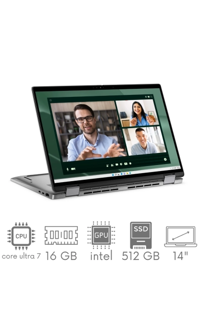 2w1 Dell Latitude 7450 Ultra 7 165U 16GB 512SSD 14'' FHD+ 1920x1200 x360 WiFi BT Kam Win11Pro GW12mc