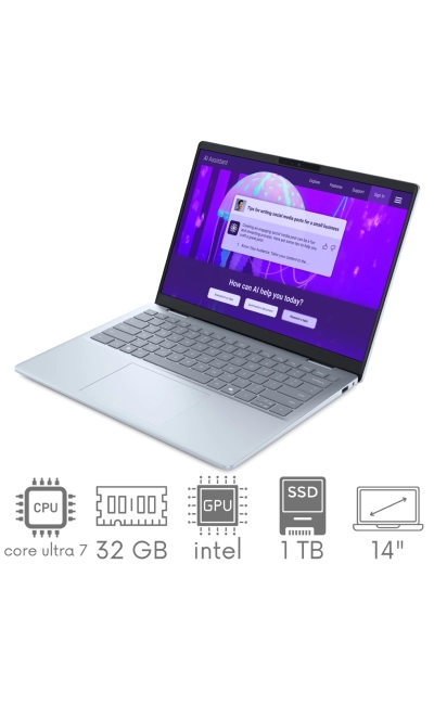Dell 14 Plus DB14250 Ultra 7 258V 32GB 1TB SSD 14,0" QHD+ 2560x1600 90Hz Kam WiFi BT Win11 GW12MC