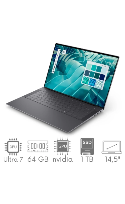 Dell 14 Premium DA14250 Ultra 7 255H 64GB 1TB SSD 14,5" FHD+ 1920x1200 120Hz RTX4050 6GB WiFi BT Kam Win11 PL Gw12mc