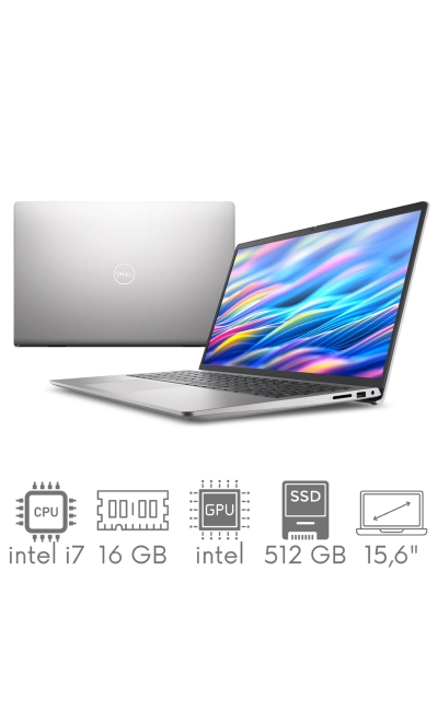 Dell 15 DC15250 i7-1355U 16GB 512 SSD 15,6" FHD 1920x1080 120Hz Kam WiFi BT Win11 gw12mc