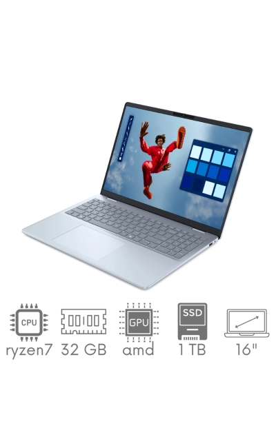 Dell 16 Plus DB16255 AMD Ryzen AI 7 350 32GB 1TB SSD 16,0" FHD+ 1920x1200 Kam WiFi BT Win11 GW12MC