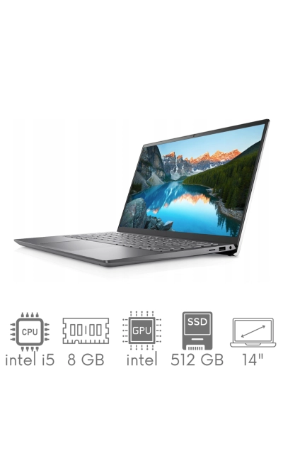 Dell Inspiron 5410 i5-11320H 8GB 512 SSD 14" FHD 1920x1080 Kam WiFi BT Win11PL Gw12mc