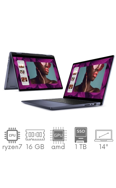 2w1 DELL Inspiron 7445 Ryzen 7 8840HS 16 1TB SSD 14" FHD+ 1920x1200 x360 KAM WiFi BT Win11 GW12mc