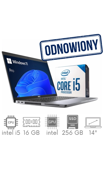 Dell Latitude 5420 i5-1135G7 16GB 256SSD 14" FHD 1920x1080 WiFi BT Kam Win11pro GW12mc