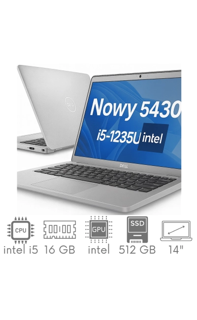 Dell Latitude 5430 i5-1235U 16GB 512SSD 14" FHD 1920x1080 WiFi BT Kam Win11Pro GW12mc